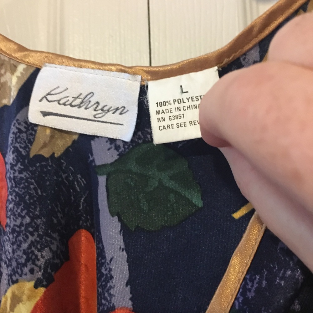 Vintage Kathryn floral polyester tank Large - Picture 4 of 7